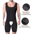 thumbnail image 3 of Men Shapewear Full Body Shaper Compression Slimming Tummy Control Bodysuit1pcs-black, 3 of 5