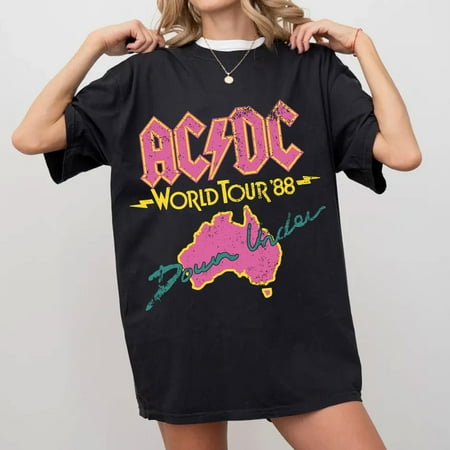 

Vintage 51 Years ACDC 1973-2024 Shirt Acdc Band Tour 2024 Shirt Rock and Roll Shirt Retro ACDC Comfort colors Shirt Gift for fans unisex soft-style t-shirt graphic tees cheap