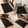thumbnail image 6 of BULULOM Black Bathroom Rug, Small Waffle Bath Mat Non Slip Washable Super Absorbent Quick Dry, Boho Farmhouse Bathroom Decor, 16"*24" Black, 6 of 11