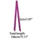 thumbnail image 2 of Bufanda flaca de mujer Color sólido Bufandas largas puras Pañuelo para el cuello Morado oscuro 196*5cm/77.17*1.97 inches(L*W), 2 of 5