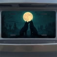 thumbnail image 7 of Wolves Howling at Moon Funny Personalized License Plate Rust-proof Stainless Steel Metal License Plate Suitable For Men And Women 12.2" x 6.2", 7 of 7