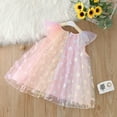 thumbnail image 5 of EnJoCho toddler Cute Dresses Girls Sleeveless Rainbow Star Sequin Tulle Ruffles Princess Dress Dance Party Dresses Clothes Little Children Girl Summer Trendy Dress Outfits 18-24 Months, 5 of 5