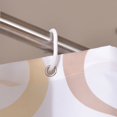 thumbnail image 4 of Juegos de cortinas de ducha, impermeables, duraderas, accesorios de baño de tela de poliéster de secado rápido, dobladillo ponderado, cortinas de ducha lavables con 12 ganchos (72" ​​W x 72" L, círculo de café) brillar Electrónica, 4 of 5