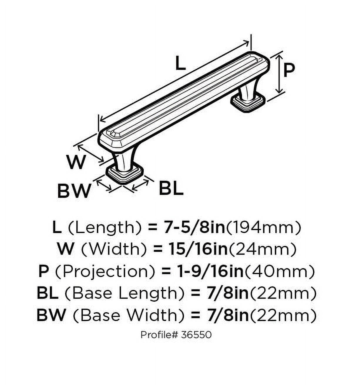 Amerock Wells Collection 6-5/16" (160mm) CTC Pull - Satin Nickel