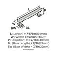thumbnail image 4 of Amerock Wells 6-5/16 in (160 mm) Center-to-Center Polished Nickel Cabinet Pull, 4 of 7