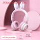 thumbnail image 1 of Auriculares inalámbricos con micrófono, bonitos conejos, niñas, Rgb, Led, estéreo, música, Bluetooth, auriculares para juegos de teléfono para niños, Gamer, 1 of 5