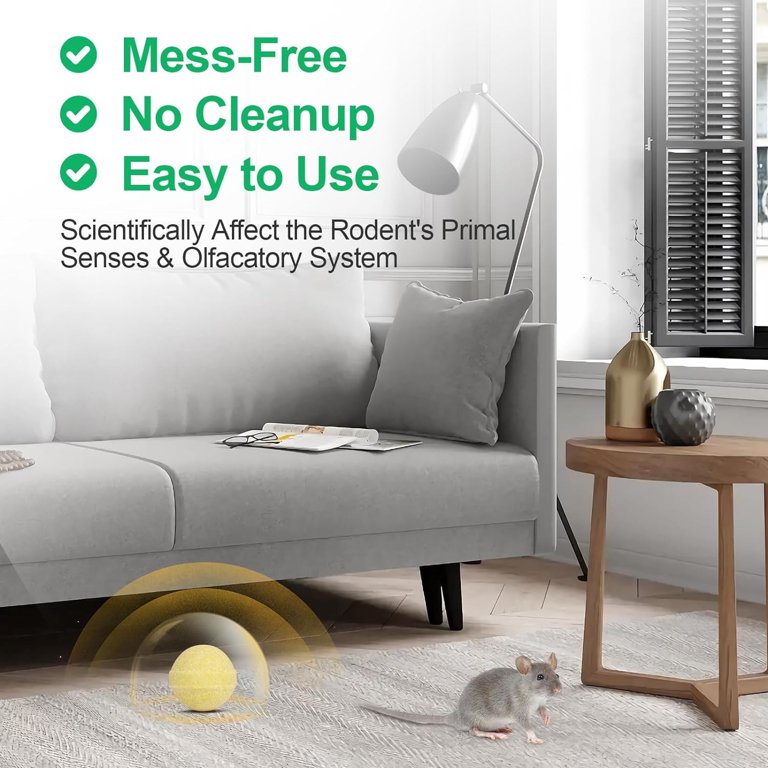 10 Packs Rodent Repellent Peppermint Oil to Repel Mice and Rats Mint Mice Repellent for Indoor & Outdoor to Get Rid of Mouse Rat Pest Squirrel Spider for Attic Garage RV House Light Yellow