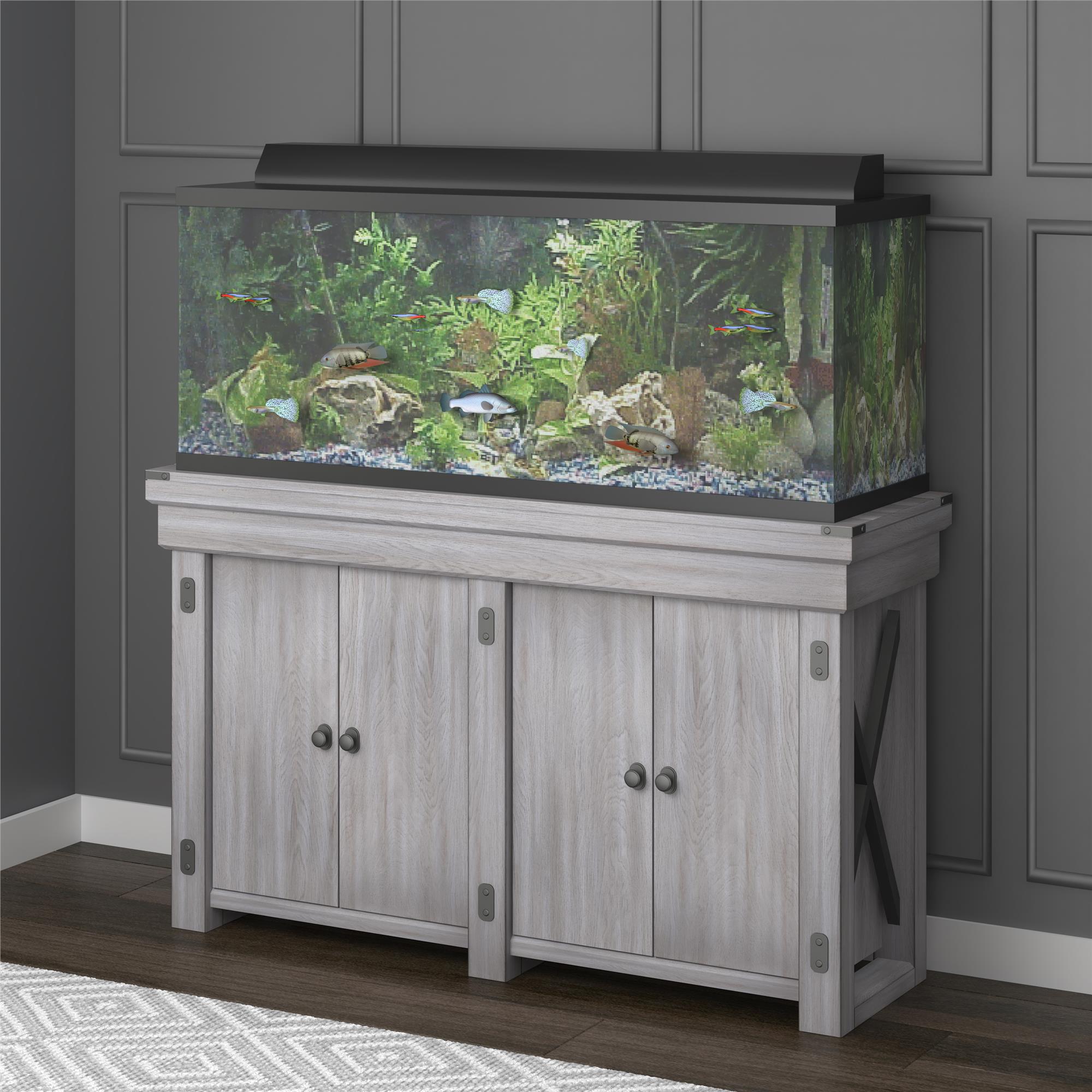 Flipper by Ollie & Hutch Wildwood 55 Gallon Aquarium Stand, Rustic White - image 3 of 14