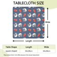thumbnail image 2 of Blue Football Helmets and Balls Pattern Square Fitted Tablecloth with Elastic Edge,Square Table Cover,Washable Elastic Table Cover for Home Kitchen Party Decor 34"x34", 2 of 6
