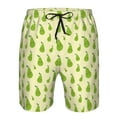 thumbnail image 3 of Logiee Green Pears1 Print Mens Swim Trunks Quick Dry Board Shorts,Breathable Hawaii Beach Shorts Swimwear Bathing Suits-, 3 of 6
