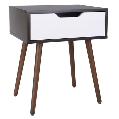 ZENSTYLE Modern Style Home Livingroom Storage Rack Wood Table with Drawer