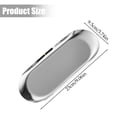 thumbnail image 3 of 1 Pcs Multicolor Trinket Tray Oval Stainless Steel Small Serving Trays Towel Storage Dish Plate Tea Fruit Trays Jewelry Plate Decorative Storage Tray (Multicolor 1pcs,9.06"x3.74"), 3 of 6