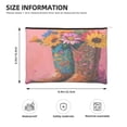 thumbnail image 3 of Zufioo Cowboy Boots With Flowers Print DuPont Paper Portable Toiletry Bag, 8.9x6.5 inch Zippered Hand-held Paper Cosmetic Bag Storage Tool Kit, 3 of 7