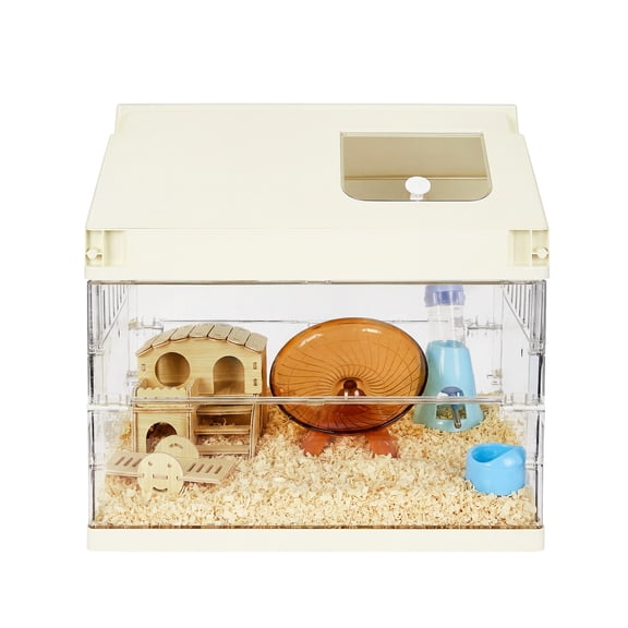 Shininglove 7-in-1 Complete Hamster Cage Starter Kit 17.9"Lx12.4"Wx16.9"H