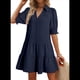 thumbnail image 1 of Vestido Plisado de Corta para Mujer, Azul Marino, Talla M, 1 of 6