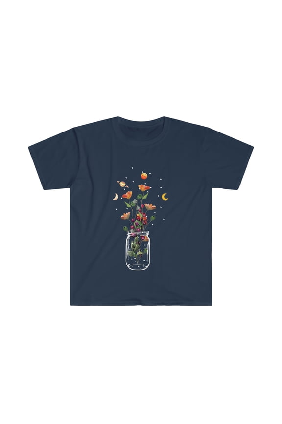 Mason Jar Wildflower Cottage core Aesthetic T-Shirt