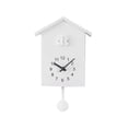 thumbnail image 1 of Reloj de pared Reloj de pared de plástico con forma de casa Reloj despertador que indica la hora Sala de estar Decoración de oficina, Blanco Vogacara HA001810-02B, 1 of 6