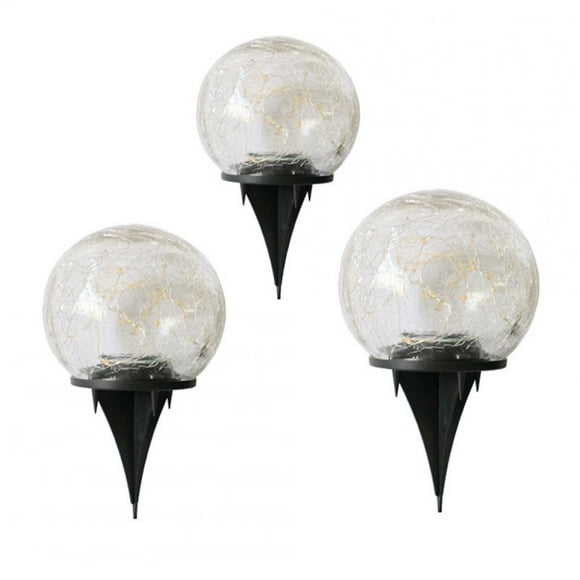 Solar Rechargeable LED Ball Light Color Changing Solar Globe Lamp For Bar Yard Patio Pool Pathway Nightlight Relax Decoration Medium hockey puck 12cm