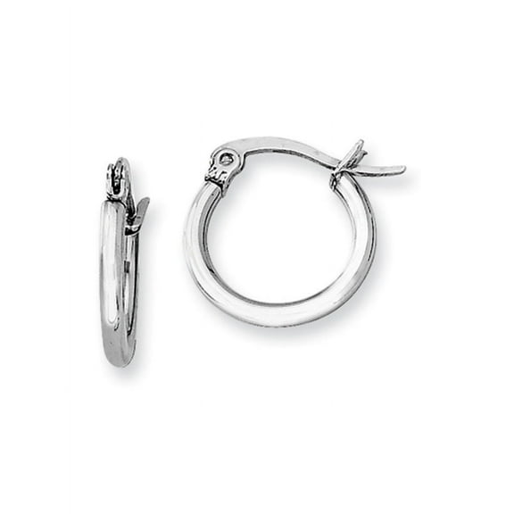 Primal Steel Stainless Steel 15.50mm Diameter Hoop Earrings