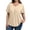 Beige, variant on Women's Plus Size Fashionable Casual Loose-Fit Short Sleeve Elegant V Neck Blouse For Work, Size L-5XL