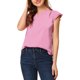 thumbnail image 1 of BLUSA DE TRABAJO DE MANGA CORTA CON ESCOTE EN V PARA MUJERES INSPIRE CHIC EN ROSA PÁLIDO, 1 of 5