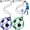 Blue & Green(newly Elastic Cord), variant on TOBWOLF Football Kick Trainer, Soccer Return Trainer Net Fits Ball Size 3, 4, 5, Hands-Free Soccer Kick Throw Training Aid