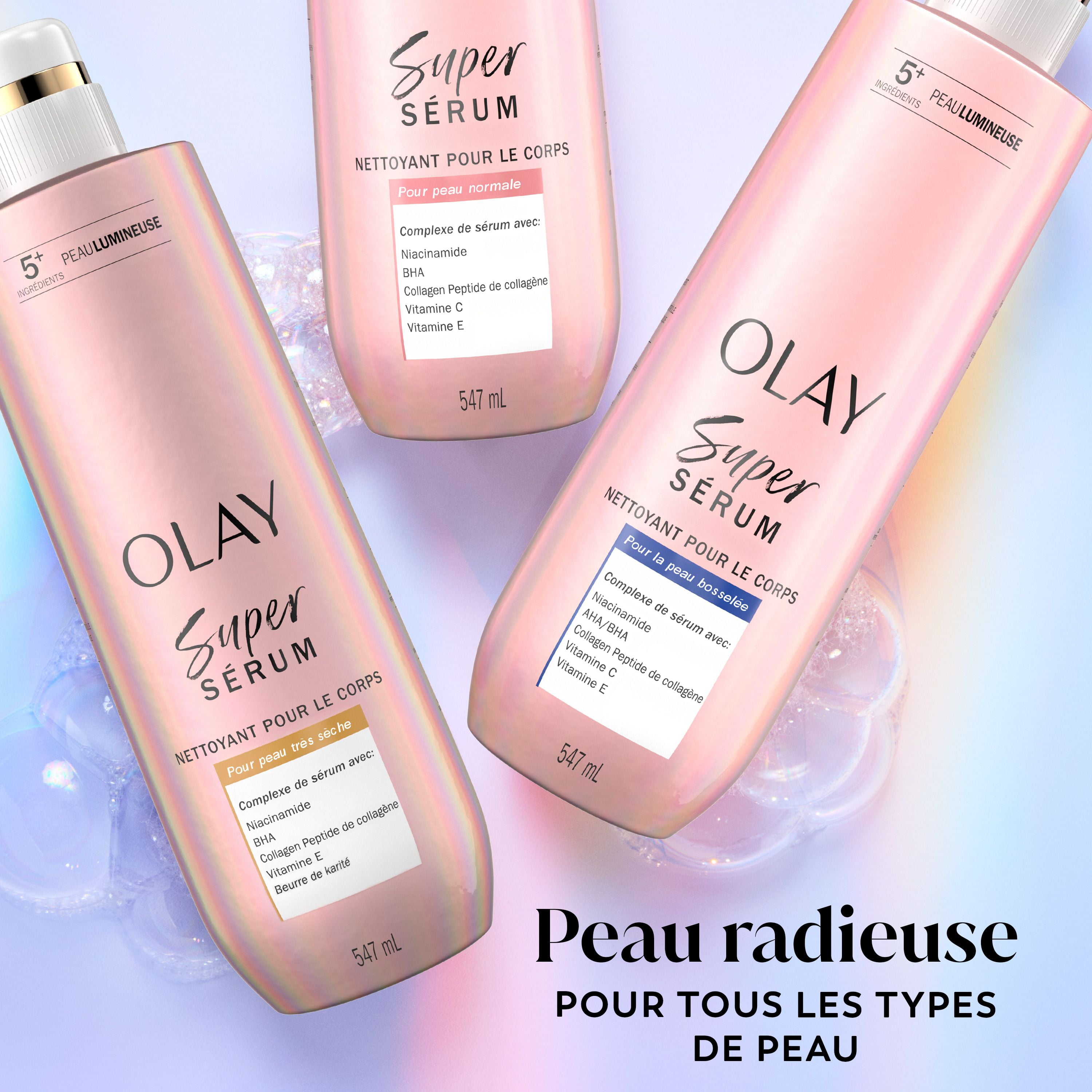 Nettoyant pour le corps Olay Super sérum pour peau normale, complexe de sérum pour une peau lumineuse, 591 mL