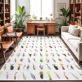 thumbnail image 3 of Rustic Fish Hook Washable Area Rugs 2.7'x5', Minimalist Colored Fishing Bait Modern Art Washable Throw Living Room Rug Non-Slip Sturdy Edge Binding Carpet for Indoor Entryway Bedside Kitchen, 3 of 9