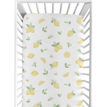 UPC: 0846480084723 | Lemon Floral Fitted Crib Sheet by Sweet Jojo Designs