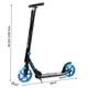 thumbnail image 3 of Patinete Costway con Plataforma de Aluminio Manillar Regulable en 3 Posiciones Azul para Niños 10+ Años Hasta 100 kg, 3 of 10