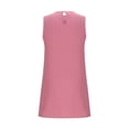 thumbnail image 5 of cocolona Summer Sleeveless Mini Dress Crew Neck Ruffle Flowy Tank Dress Fashion Casual Solid Color Holiday Beach Sundress 2XL, 5 of 6