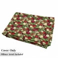 thumbnail image 5 of Christmas Floor Pillow Lounger Cover, Tree Branches Spruce Leaves Balls Bells Cones Poinsettia Flowers Mistletoe Berry, Nap Mat Printed Fabric Case for 5 Pillows, 88" x 27", Multicolor, by Ambesonne, 5 of 5