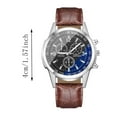 thumbnail image 4 of YATLTE Watches for Men Leather Band Chronograph Mens Watches, Waterproof Big Face Analog Quartz Date Watch, Work Sport Casual Classical Fashion Designer Dress Wrist Watches Elegant Gift for Men, 4 of 4