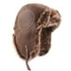 thumbnail image 4 of Sombrero de de invierno engrosamiento con orejeras a prueba térmico a prueba de frío gorras sombreros clima frío nieve hombres Café Macarena Sombrero de soldado de invierno, 4 of 8