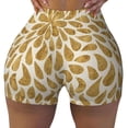 thumbnail image 2 of Goofa Gold Drops Printed Workout Shorts Women Seamless Scrunch Butt Lifting High Waisted Gym Booty Shorts Elastic Workout Shorts-Large, 2 of 8