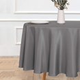 thumbnail image 2 of LAICAIW Round Tablecloth-90 Inch-Water Resistant Spill Proof Washable Polyester Table Cloth Decorative Fabric Table Cover for Dining Table, Buffet Parties and Camping, Light Grey, 2 of 7