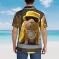 thumbnail image 4 of Balery Heavy Metal Style Guinea Pig Camisas hawaianas de manga corta para hombre, camisas playeras de corte holgado, camisas de vacaciones con botones,XX-Large, 4 of 7