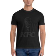 Kfc Logo Men'S Basic Short Sleeve T-Shirt Fashion Black Small