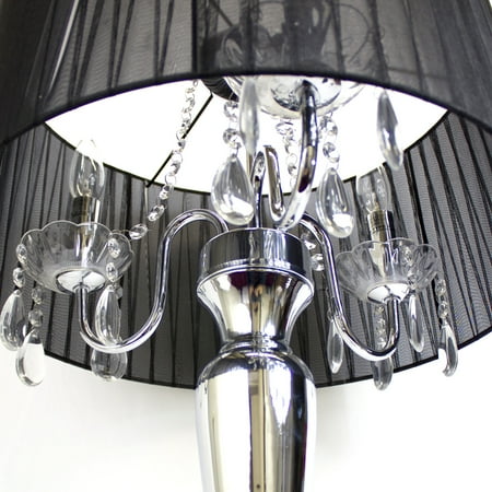 Elegant Designs Trendy Sheer Shade Table Lamp With Hanging Crystals Canada Elegant Designs Trendy Sheer Shade Table Lamp With Hanging Crystals Canada