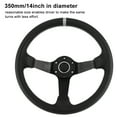 thumbnail image 4 of Steering Wheel Racing Steering Wheel Steering Wheel Replacement Car Modified Accessory 350mm/14in For  Style 6-  Black Leather Racing Steering Wheel W/ Horn, 4 of 8