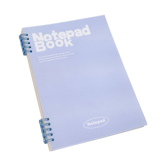 Ecohintz Spiral Notebook Wide Ruled, Refillable Notebook - College Ruled Loose Leaf Binder with Dividers & Transparent Cover, Detachable Spiral Design (1-Pack) Detachable Coil Notebook, Blue2