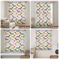 thumbnail image 5 of Colorful Dogs Semi Sheer Curtains Drapes for Living Room, Bedroom, French Doors Window 63 Inches Long, Vintage Cartoon Animals Rod Pocket Chiffon Curtain Drapery Voile Draperies Panel, 5 of 8