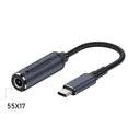 thumbnail image 1 of Cable adaptador para computadora portátil PD100W, interfaz de CC a cable de conversión tipo C, fuente de alimentación de CC, segundo puerto de carga tipo C, 1 of 6