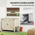 thumbnail image 5 of Outsunny Wood Outdoor Storage Cabinet, Compact Garden Shed Potting Shed with Shelf and Double Doors, Natural Wood, 5 of 8