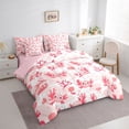 thumbnail image 3 of Castle Fairy Cartoon Pink Axolotl Bedding Comforter Set,Cute Ocean Animal Full Bedding Set, 3 of 8