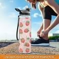 thumbnail image 6 of Strawberries 32oz Water Bottles with Straw Tritan Leakproof Sports Bottle BPA Free Clear for Fitness Gym Swimming Cycling, 6 of 7