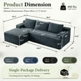 thumbnail image 2 of 96''Sectional Couches for Living Room Modern Modular Sectional Sofa Upholstered Boneless Couch Comfy Cloud Couch with Chaise (Dark Grey, 96''W Left Facing Chaise), 2 of 9