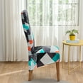 thumbnail image 3 of Large Chair Slipcovers,XL Dining Room Chair Covers Removable Washable Anti-Dust Spandex Printed Fabric High back Chair Protector for Kitchen Banquet Hotel Decoration-1 Pcs-D, 3 of 8