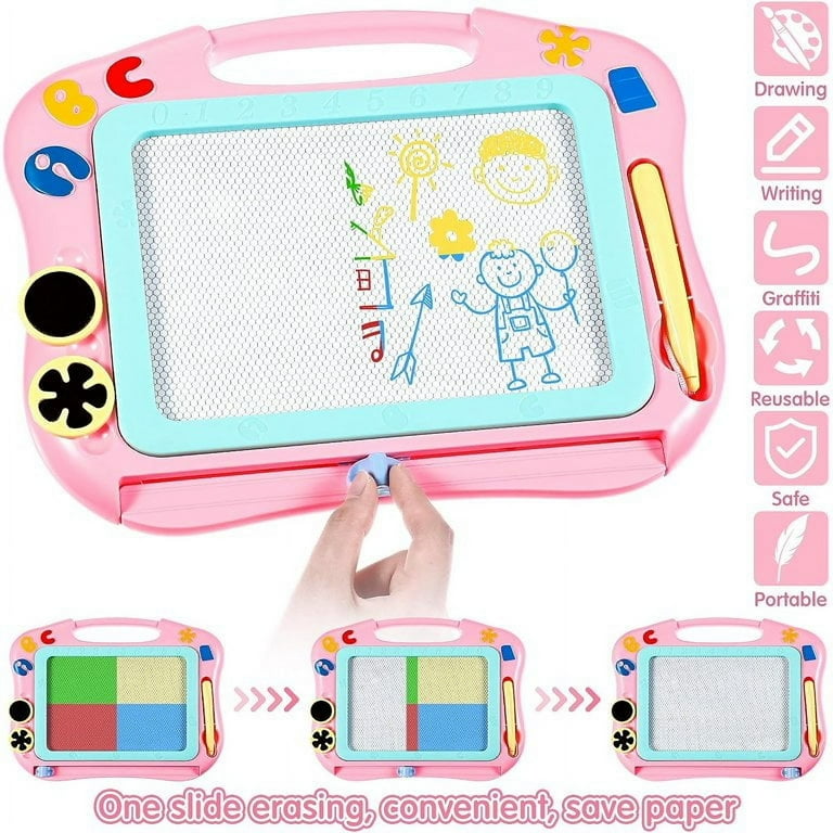 Mabozo Classic Kids Magna Doodle,Toddler Magnetic Drawing Board Etch A Sketch Learning Toys,Doodle Board Toys Gift for Girl Boy Age 1-4,Colorful Erasable 