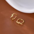 thumbnail image 4 of Solid 925 Sterling Silver Lightning Bolt Hoop Earrings for Women Teens Lightning Hoop Earrings Cartilage Huggie Earrings, 4 of 6